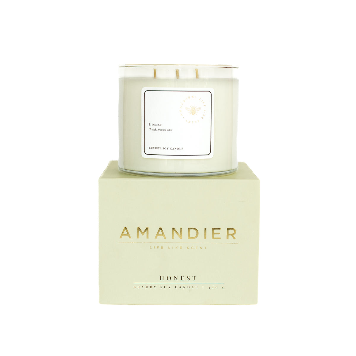Soy Candle - 3 wicks / Honest