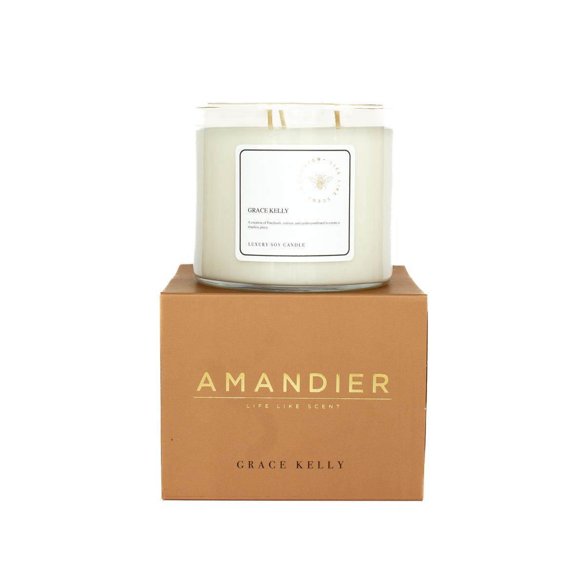 Soy Candle - 3 wicks / Grace Kelly