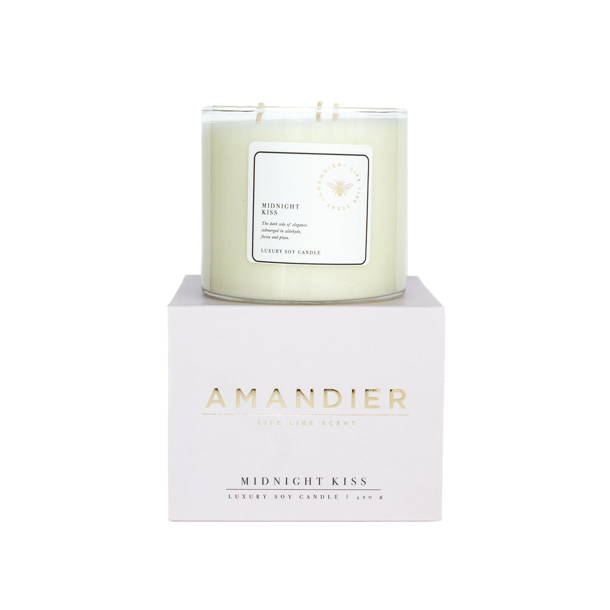 Soy Candle - 3 wicks / Midnight Kiss