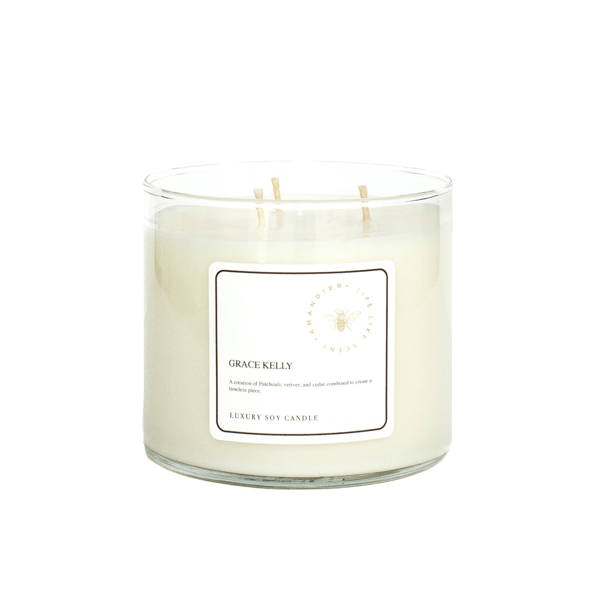 Soy Candle - 3 wicks / Grace Kelly