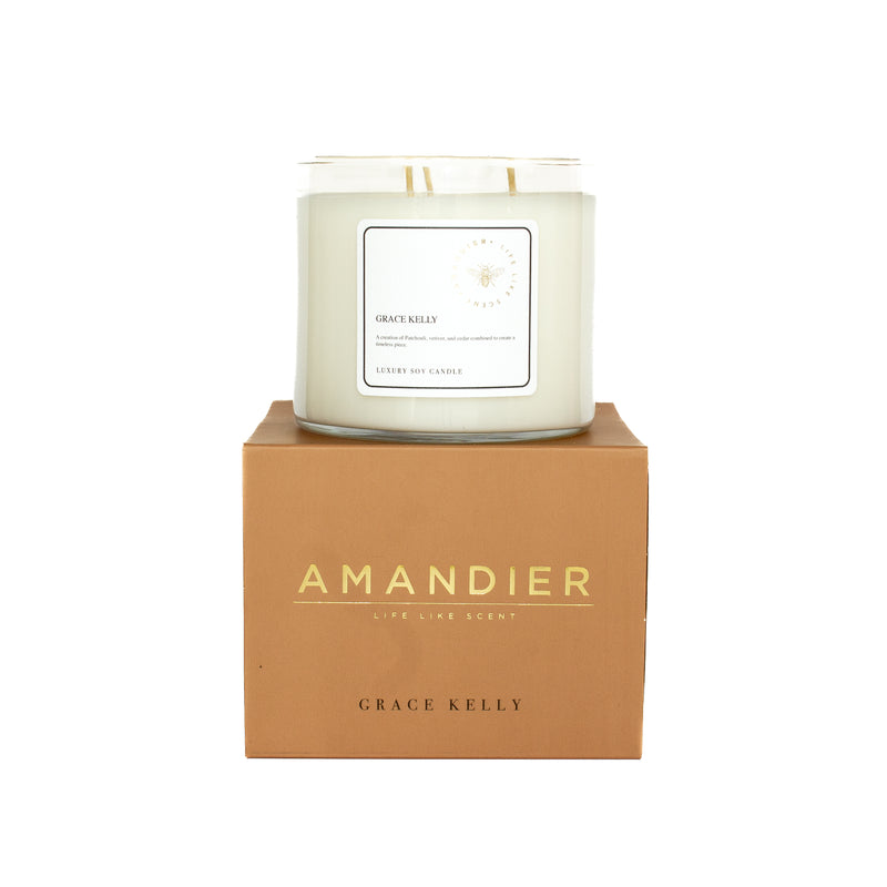 Soy Candle - 3 wicks / Grace Kelly
