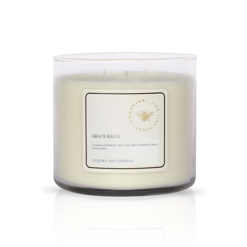 Soy Candle - 3 wicks / Grace Kelly