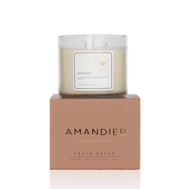 Soy Candle - 3 wicks / Grace Kelly