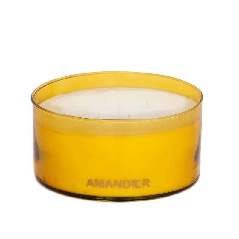 MINI LUXE soy candle - 6 wicks / Color Amarillo Traslucido